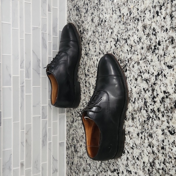 Black Leather Alden Cap Toe Oxford Dress Shoes sz 7.5 B delmar bootery